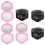 18Pcs Double-Sided Foldable Portable Makeup Mirrors Assorted Colors 10
