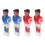 16Pcs Mini Football Figures Assorted Color Foosball Player Replacement 8