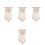 4Pcs Woven Macrame Tapestry Ivory Bohemian Hanging Decor for 2
