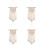 4Pcs Woven Macrame Tapestry Ivory Bohemian Hanging Decor for 4