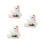 3Pcs Portable Manual Wooden Stapler White Mini Stapling Stationery 5