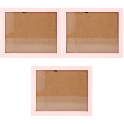 3Pcs Pink Table and Wall Photo Frames for Photos 2