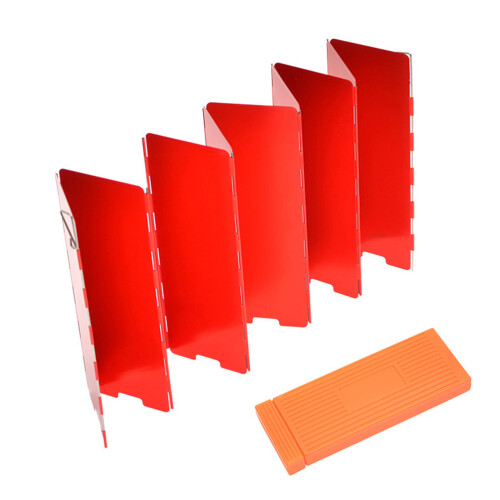 30Pcs Red Folding Camping Windscreen for Stove Durable Aluminum Oxide 1