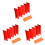 30Pcs Red Folding Camping Windscreen for Stove Durable Aluminum Oxide 3