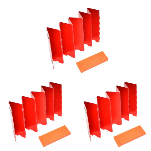 30Pcs Red Folding Camping Windscreen for Stove Durable Aluminum Oxide 2