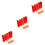 30Pcs Red Folding Camping Windscreen for Stove Durable Aluminum Oxide 5