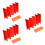 30Pcs Red Folding Camping Windscreen for Stove Durable Aluminum Oxide 7