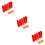 30Pcs Red Folding Camping Windscreen for Stove Durable Aluminum Oxide 9