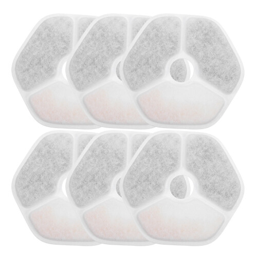 30Pcs Cat Fountain Replacement Filters White Plastic High Efficiency 1