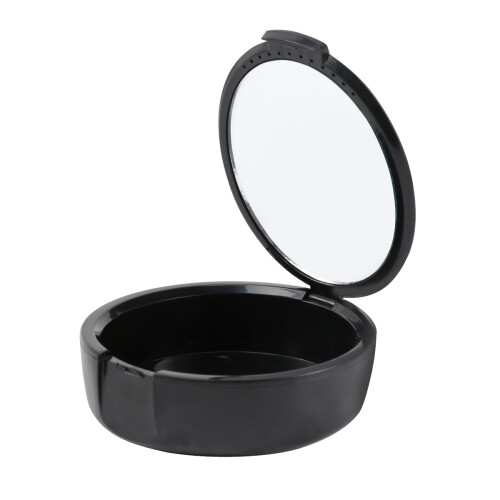 3Pcs Denture Storage Container Black Ventilated Snap Lock 1