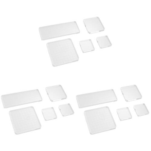 15Pcs Acrylic Handle Blocks with High Transparency for Seal Craft 2