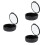 3Pcs Denture Storage Container Black Ventilated Snap Lock 6