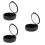 3Pcs Denture Storage Container Black Ventilated Snap Lock 7