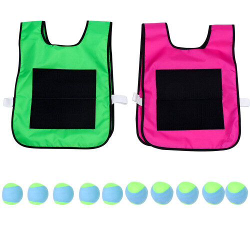 2Sets Assorted Sticky Ball and Vest Set with 10 Balls 1