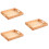 3Pcs Wooden Tray with Handles Light Brown Storage Organizer 8
