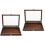 2Pcs Compact Brown Wooden Specimen Storage Boxes with Transparent Lid 3