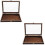 2Pcs Compact Brown Wooden Specimen Storage Boxes with Transparent Lid 5