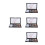 4Sets Six-Color Eyebrow Powder Cosmetic Tool for Makeup 9