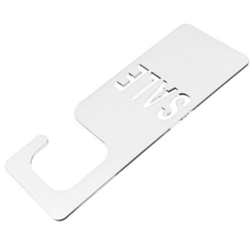 4Pcs Multifunctional Silver Acrylic Hanging Cards for Retail Shops 2