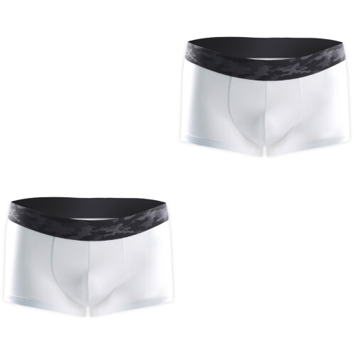 2Pcs White Men Underwear Ice Silk Breathable Lightweight 2