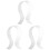 3Pcs Clear Headphone Holder Scratch-Resistant Earphone Rack for School 3