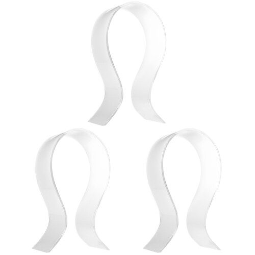 3Pcs Clear Headphone Holder Scratch-Resistant Earphone Rack for School 2