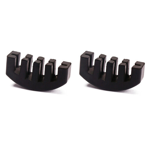 2Pcs Violin Practice Mute Rubber Coated Black Sound Reduction Tool 2