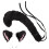 2Sets Creative Black Cat Ear Headband Tail for Carnival Party 11
