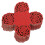 100Pièces Coupe Papier Rouge Support Décor Party 2