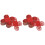 100Pièces Coupe Papier Rouge Support Décor Party 4