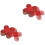 100Pièces Coupe Papier Rouge Support Décor Party 5