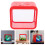 2Pcs Red Betta Fish Tank with 5-Color Light Mini Desktop Aquarium 4