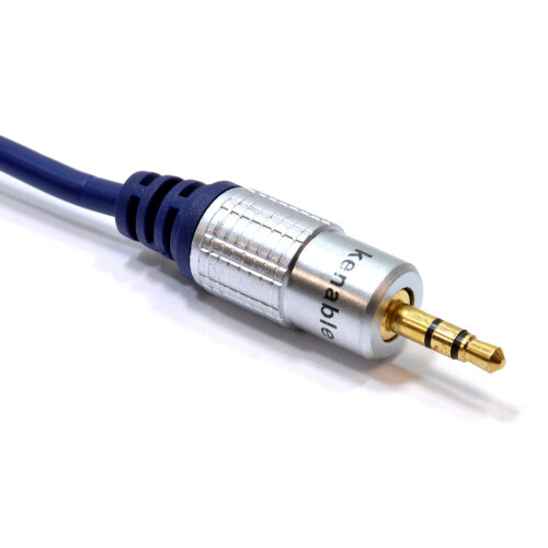 kenable PURE Right Angle 3.5mm Stereo Jack to Jack Cable Gold  2m 1