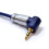 kenable PURE Right Angle 3.5mm Stereo Jack to Jack Cable Gold  2m 3