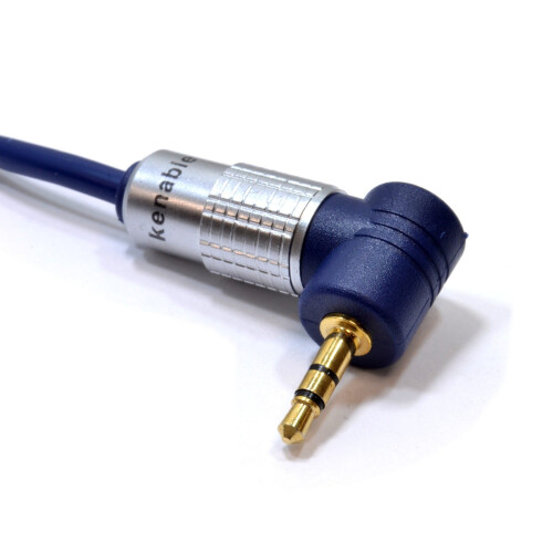 kenable PURE Right Angle 3.5mm Stereo Jack to Jack Cable Gold  2m 2