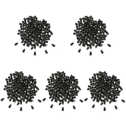 500Pcs Black Plastic Cord Locks for Drawstrings Multi-Use Fastener 2