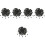 500Pcs Black Plastic Cord Locks for Drawstrings Multi-Use Fastener 5