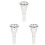 3Pièces Accessoire Tuba En Cuivre Argenté 3