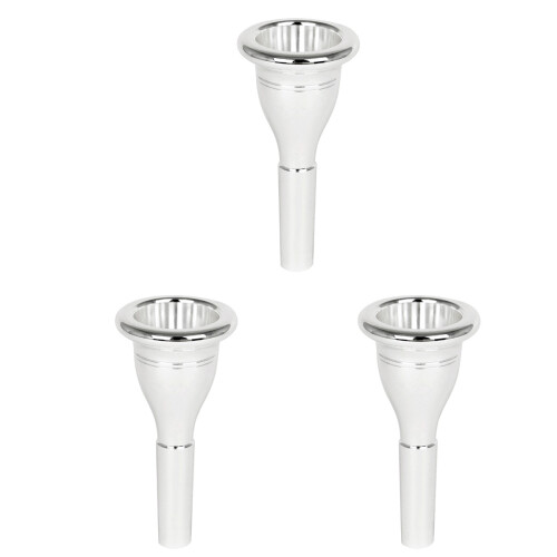 3Pièces Accessoire Tuba En Cuivre Argenté 2