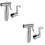2Sets Durable Silver Handheld Stainless Steel Bathroom Bidet Sprayer 5