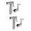 2Sets Durable Silver Handheld Stainless Steel Bathroom Bidet Sprayer 6