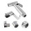 2Sets Durable Silver Handheld Stainless Steel Bathroom Bidet Sprayer 7