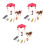 3Sets Assorted Farm Toys Horse Stable Playset Durable Model 9