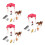3Sets Assorted Farm Toys Horse Stable Playset Durable Model 10