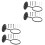 4Ensembles Support Mural Durable Baseball Softball Noir Fer 4