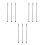 9Pcs Reusable Black Stainless Steel Beverage Stirrer Sticks 6