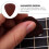 25Pcs Brown Wood Guitar Plectrums Creative Patterned Picks for Guitar 5