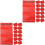 100Pcs Red Mesh Drawstring Bags Polypropylene Produce Storage 5