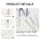 4Pcs Lightweight White Drafting Rulers Portable for School Office Use 6