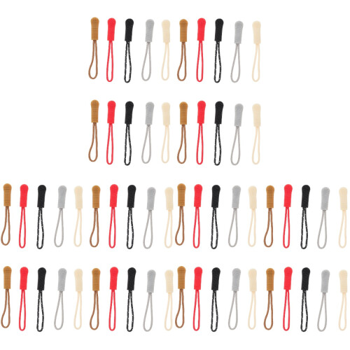 150Pcs Colored Zipper Pull Heads Easy Install Clothing Luggage Uses 1